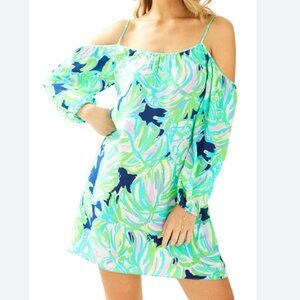 Lilly Pulitzer Candice Dress Resort Navy Uptown Trunk - Size L